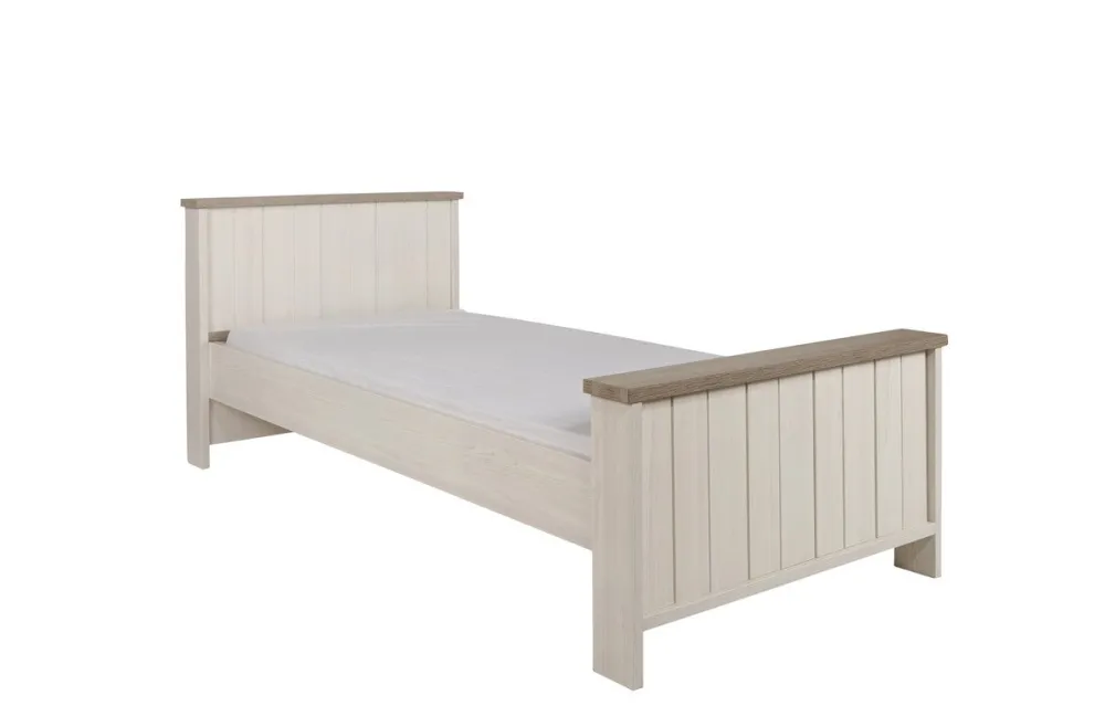 meubar__eenpersoonsbed_la_0.webp Meubar - Eenpersoonsbed laag York - LB90LK - K467 - Lariks/Kristal eik licht bruin - 90x89x200cm | Belga Meubelen Sale