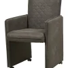 Meubar - Eetkamerstoel Billy - STBILLYF96 - Kunstleder - Antraciet - 50x86x45cm | Belga Meubelen Online