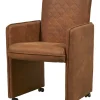Meubar - Eetkamerstoel Billy - STBILLYF24 - Kunstleder - Cognac - 50x86x45cm | Belga Meubelen Fashion