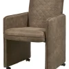 Meubar - Eetkamerstoel Billy - STBILLYF23 - Kunstleder - Licht bruin - 50x86x45cm | Belga Meubelen Outlet