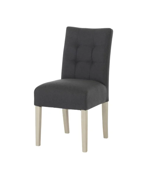 Meubar - Eetkamerstoel Bristol - STBRISTOL-K540-FIN95 (min per2) - Stof - Antraciet (lichte poten) - 44x92x53cm | Belga Meubelen New