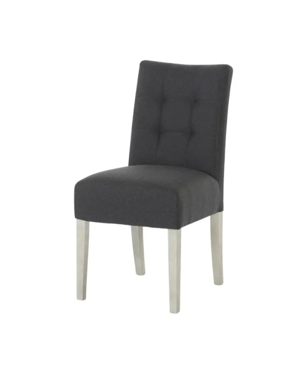 Meubar - Eetkamerstoel Bristol - STBRISTOL-K570-FIN95 (min per2) - Stof - Antraciet (donkere poten) - 44x92x53cm | Belga Meubelen Fashion
