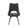 Meubar - Eetkamerstoel Monaco - STMONACO-K028-C464 (min per 2) - Stof - Antraciet - 64x94x54cm | Belga Meubelen Outlet