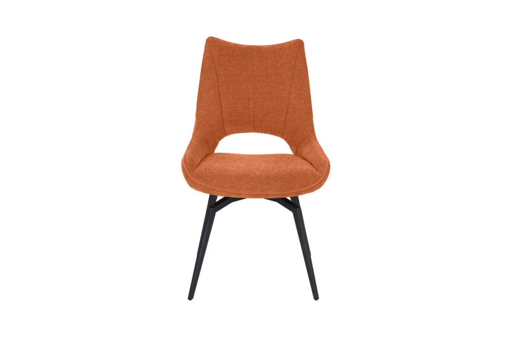 meubar__eetkamerstoel_mon_0-3.webp Meubar - Eetkamerstoel Monaco - STMONACO-K028-C272 (min per 2) - Stof - Pompoen - 64x94x54cm | Belga Meubelen Discount