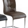 Meubar - Eetkamerstoel Piatto - STPIATTO-K093-LE09 (min per2) - Kunstleder - Bruin - 46x99x59cm | Belga Meubelen Best