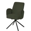 Meubar - Eetkamerstoel Tosca 2 - STTOSCA2-K028-R078 (min per2) - Boucle - Stof - Groen - 58x87x62cm | Belga Meubelen Outlet