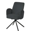 Meubar - Eetkamerstoel Tosca 2 - STTOSCA2-K028-R016 (min per2) - Boucle - Stof - Antraciet - 58x87x62cm | Belga Meubelen New