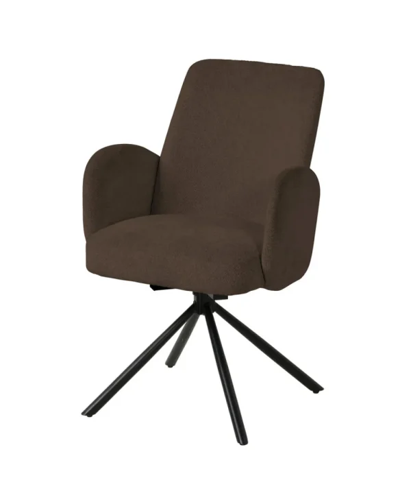 Meubar - Eetkamerstoel Tosca 2 - STTOSCA2-K028-R045 (min per2) - Boucle - Stof - Taupe - 58x87x62cm | Belga Meubelen Sale