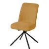 Meubar - Eetkamerstoel Tosca 1 - STTOSCA1-K028-R066 (min per2) - Boucle - Stof - Geel-Oranje - 48x86x62cm | Belga Meubelen Discount