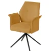 Meubar - Eetkamerstoel Trieste - STTRIESTE-K028-R066 (min per2) - Boucle - Stof - Geel-Oranje - 64x92x62cm | Belga Meubelen Outlet