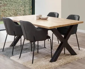 Meubar - Eettafel Alcatraz, Lovina of Olivia - T17XM38-K028-K660 - Oranje Teakhout - 164x72x100cm | Belga Meubelen Best