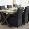Meubar - Eettafel Jan of Tomba - T23X80-K555-K495 - Oude eik - 225x78x100cm | Belga Meubelen Discount