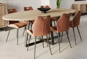 Meubar - Eettafel Kano, Kent, Moderna en Natural - TOV26TRMM50-K028-K540 - K540 - Millenium oak light - 260x74x130cm | Belga Meubelen Clearance