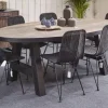 Meubar - Eettafel Kuta of Samir - TOV17KM50-K028-K640BL - Donker scheepshout - 163x72x100cm | Belga Meubelen Discount