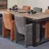 Meubar - Eettafel Kuta of Samir - T17UM80-K028-K640BL - Donker scheepshout - 164x70x100cm | Belga Meubelen New