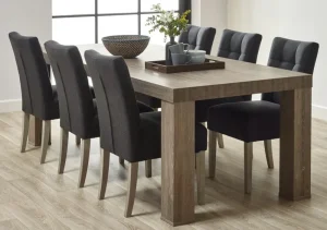 Meubar - Eettafel Mali of Papillon - T19LL80-K535-K535 - Millenium Eik Donker Bruin - 184x76x100cm | Belga Meubelen Outlet