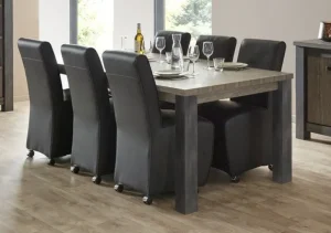 Meubar - Eettafel Mali of Papillon - T19TL38-K535-K535 - Millenium Eik Donker Bruin - 184x76x100cm | Belga Meubelen New