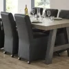 Meubar - Eettafel Mali of Papillon - T23K80-K555-K535 - Millenium Eik Donker Bruin - 225x78x100cm | Belga Meubelen Online
