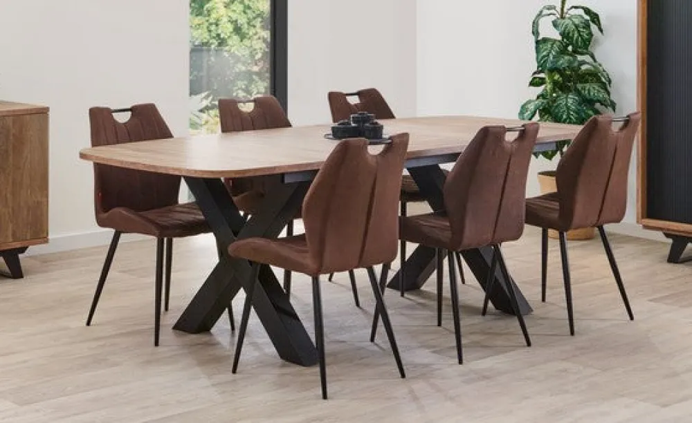meubar__eettafel_trentino_0-8.webp Meubar - Eettafel Trentino - TD20PM28E-K028-K675 - Golden oak - 196x72x100cm | Belga Meubelen New