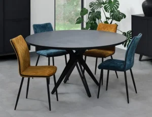 Meubar - Eettafel Veneto - TR15YMM50-K028-K715 - Elegant black - 150x72x150cm | Belga Meubelen Online