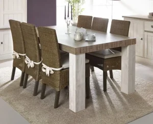 Meubar - Eettafel York - T29LL80-K465-K550 - Lariks/Kristal eik licht bruin - 290x76x100cm | Belga Meubelen Discount