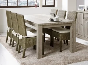 Meubar - Eettafel York - T17TL38-K550-K550 - Kristal eik licht bruin - 164x76x100cm | Belga Meubelen Discount