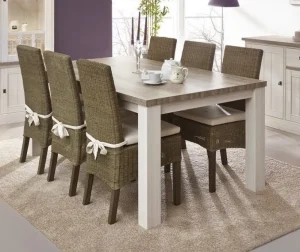 Meubar - Eettafel York - T17TL38-K465-K550 - Lariks/Kristal eik licht bruin - 164x76x100cm | Belga Meubelen Discount
