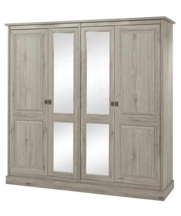 Meubar - Kleerkast Kent - K4S2 - K540 - Millenium oak light - 212x213x61cm | Belga Meubelen Discount