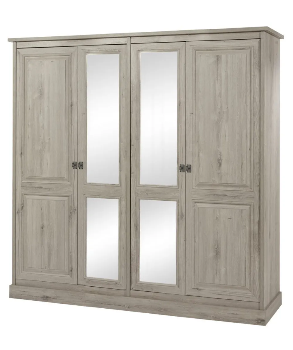 meubar__kleerkast_kent____0-1.webp Meubar - Kleerkast Kent - K4S2 - K540 - Millenium oak light - 212x213x61cm | Belga Meubelen Discount