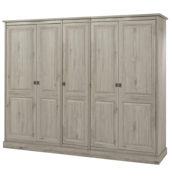 Meubar - Kleerkast Kent - K5 - K540 - Millenium oak light - 259x213x61cm | Belga Meubelen New