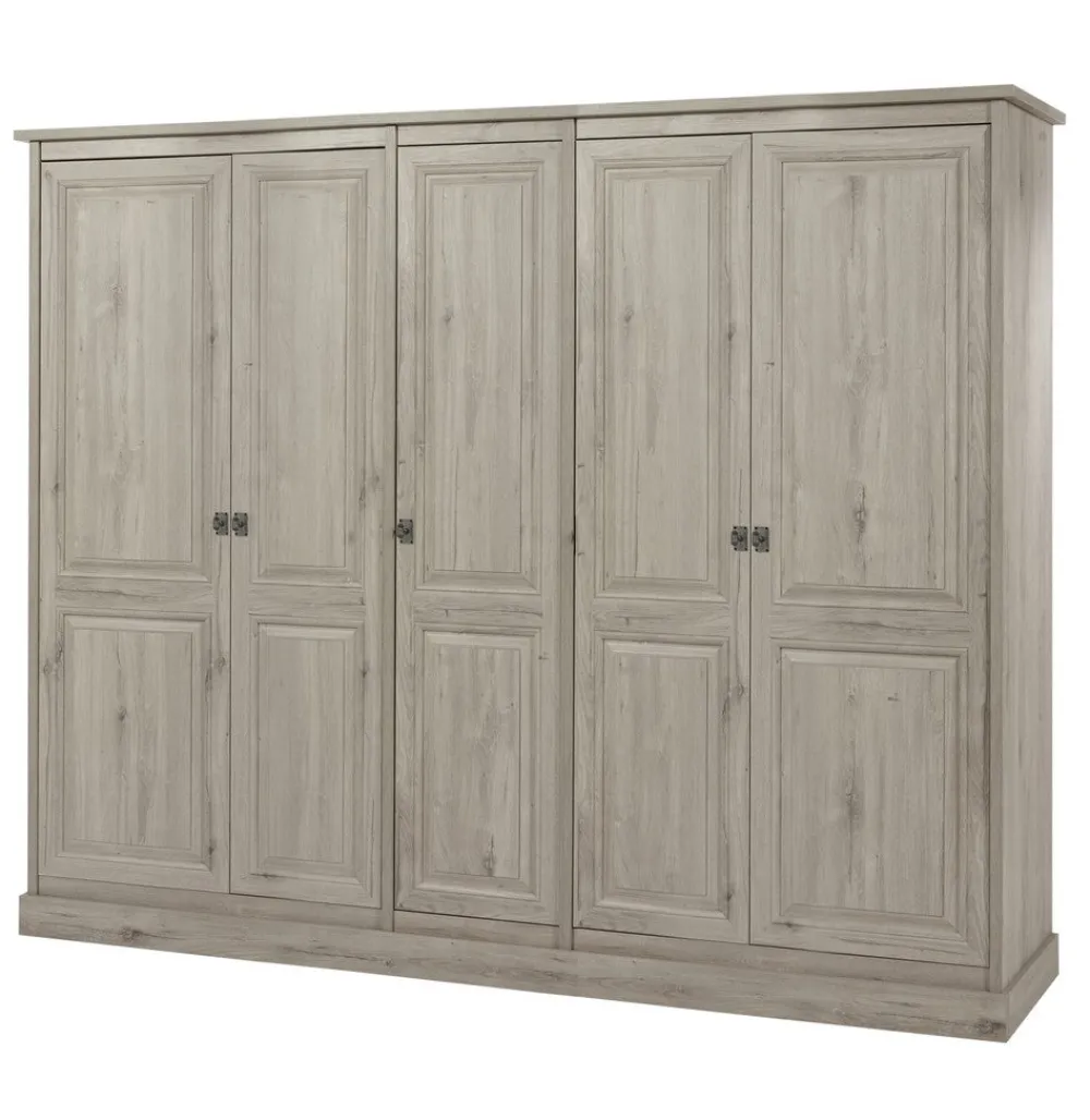 meubar__kleerkast_kent____0-2.webp Meubar - Kleerkast Kent - K5 - K540 - Millenium oak light - 259x213x61cm | Belga Meubelen New