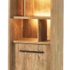 Meubar - Kolomkast Alcatraz - KB6L - K661 - Oranje Teakhout/Zwart - 629x188x50cm | Belga Meubelen New