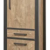 Meubar - Kolomkast Lovina - KB6R - K661 - Oranje Teakhout/Zwart - 70x189x50cm | Belga Meubelen Hot