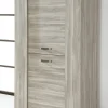 Meubar - Kolomkast Stone - KB1 - K437 - Spint eik grijs/Marmer - 102x163x40cm | Belga Meubelen Discount