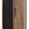 Meubar - Kolomkast Trentino - KB6L - K671 - Old Teak/Matt black - 875x167x50cm | Belga Meubelen Fashion