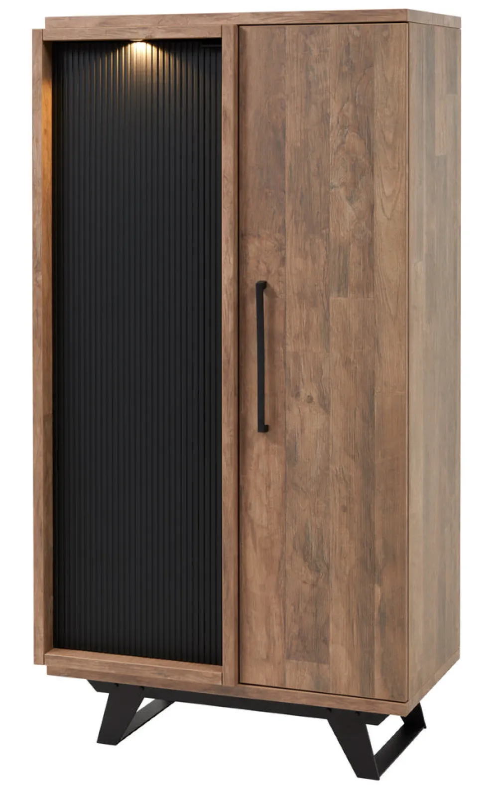 meubar__kolomkast_trentin_0-1.webp Meubar - Kolomkast Trentino - KB6L - K671 - Old Teak/Matt black - 875x167x50cm | Belga Meubelen Fashion