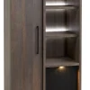 Meubar - Kolomkast Trentino - KV6L - K677 - Golden oak/Matt black - 875x167x50cm | Belga Meubelen Best