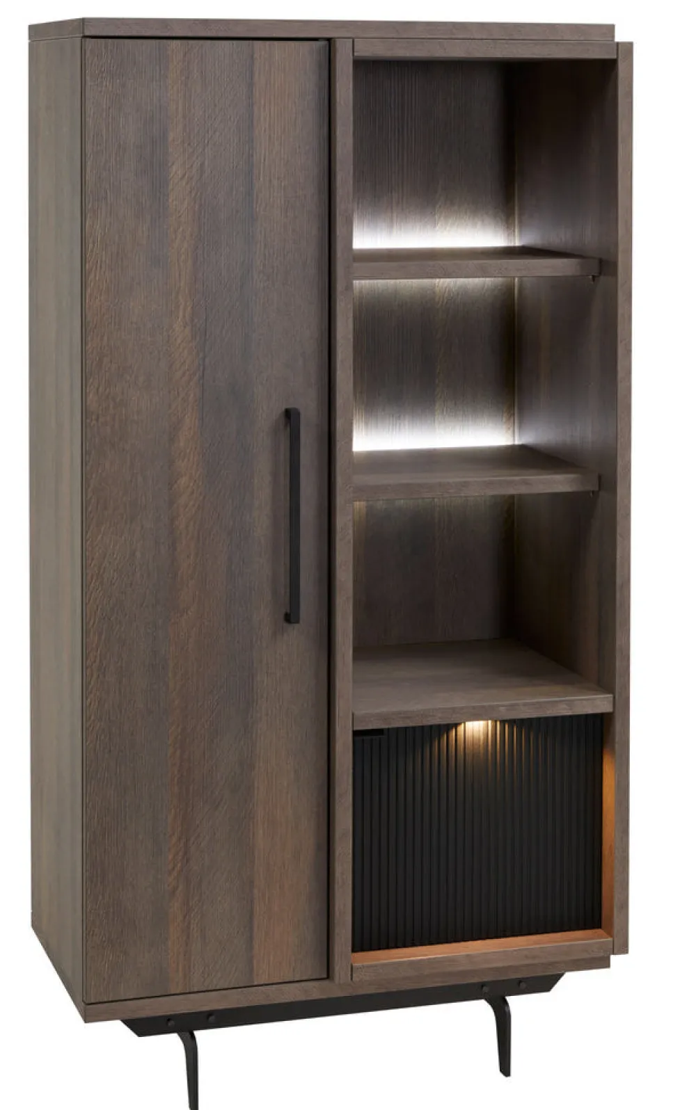 meubar__kolomkast_trentin_0.webp Meubar - Kolomkast Trentino - KV6L - K677 - Golden oak/Matt black - 875x167x50cm | Belga Meubelen Best