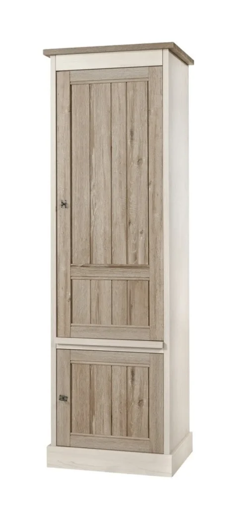 Meubar - Kolomkast York - KB1R - K499 - Lariks/Kristal eik licht bruin - 670x212x50cm | Belga Meubelen Sale