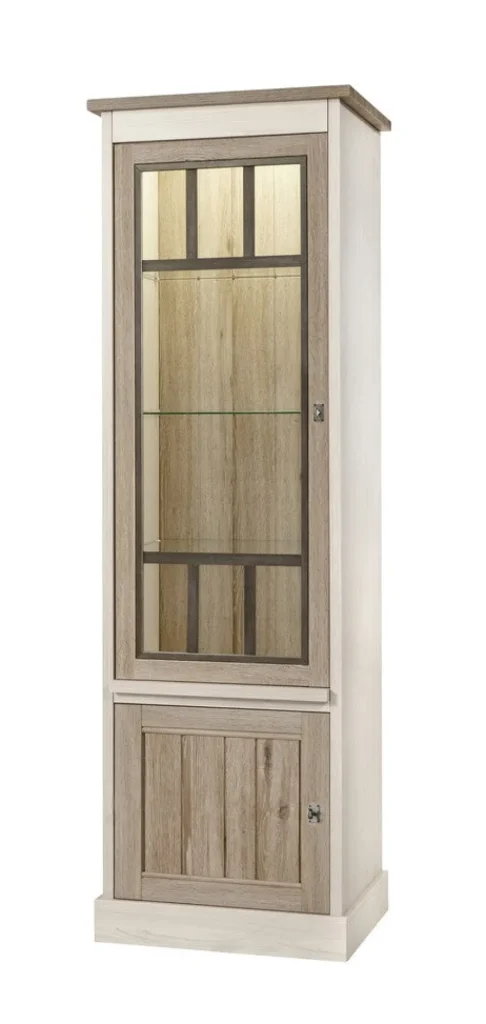 Meubar - Kolomkast York - KV1L - K499 - Lariks/Kristal eik licht bruin - 670x212x50cm | Belga Meubelen Hot