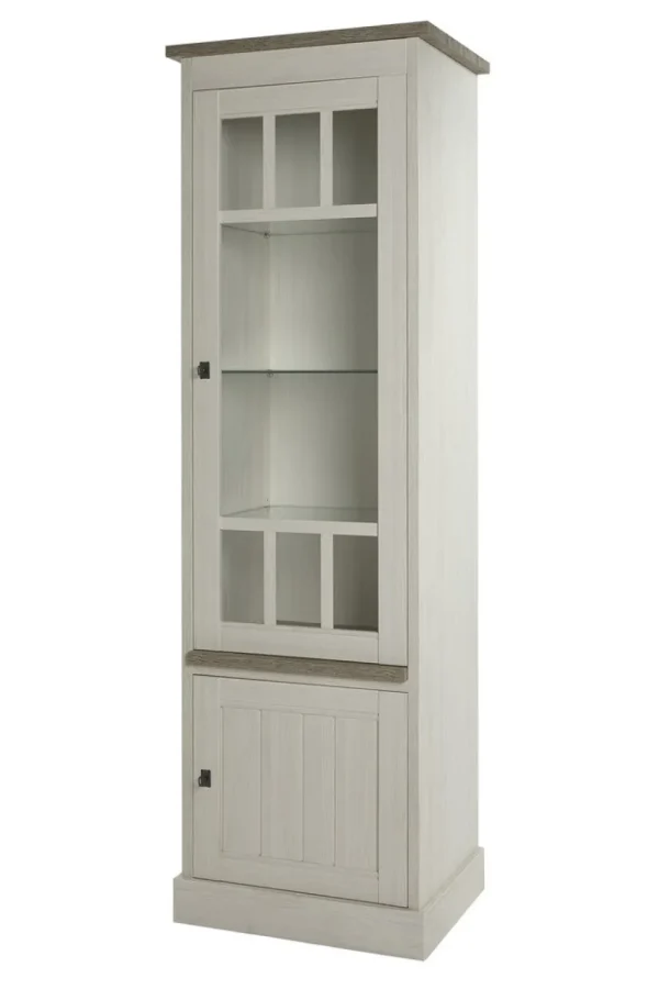 Meubar - Kolomkast York - KVR1 - K467 - Lariks/Kristal eik licht bruin - 670x212x50cm | Belga Meubelen Fashion