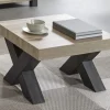 Meubar - Salontafel Jan of Tomba - HT1XL80-K555-K495 - Oude eik - 68x43x68cm | Belga Meubelen Outlet