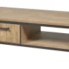 Meubar - Salontafel Lovina - T13 - K661 - Oranje Teakhout/Zwart - 135x42x68cm | Belga Meubelen Outlet