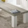 Meubar - Salontafel York - T13LL80-K465-K550 - Lariks/Kristal eik licht bruin - 135x40x68cm | Belga Meubelen Discount