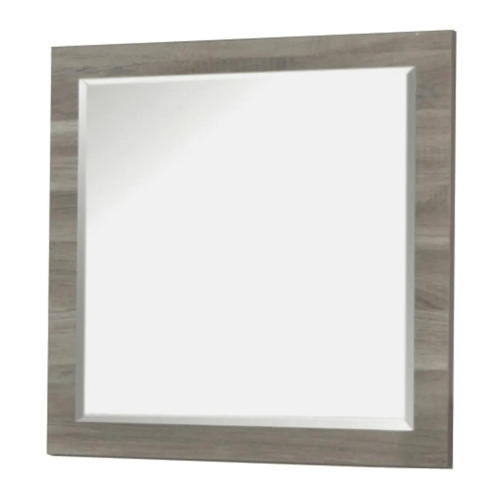 meubar__spiegel_mali__sp__0-2.webp Meubar - Spiegel Mali - SP3 - K538 - Millenium Eik Donker Bruin/Imitatie staal - 60x60x2cm | Belga Meubelen Clearance