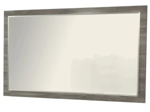 Meubar - Spiegel Mali - SP1 - K538 - Millenium Eik Donker Bruin/Imitatie staal - 160x91x2cm | Belga Meubelen Discount