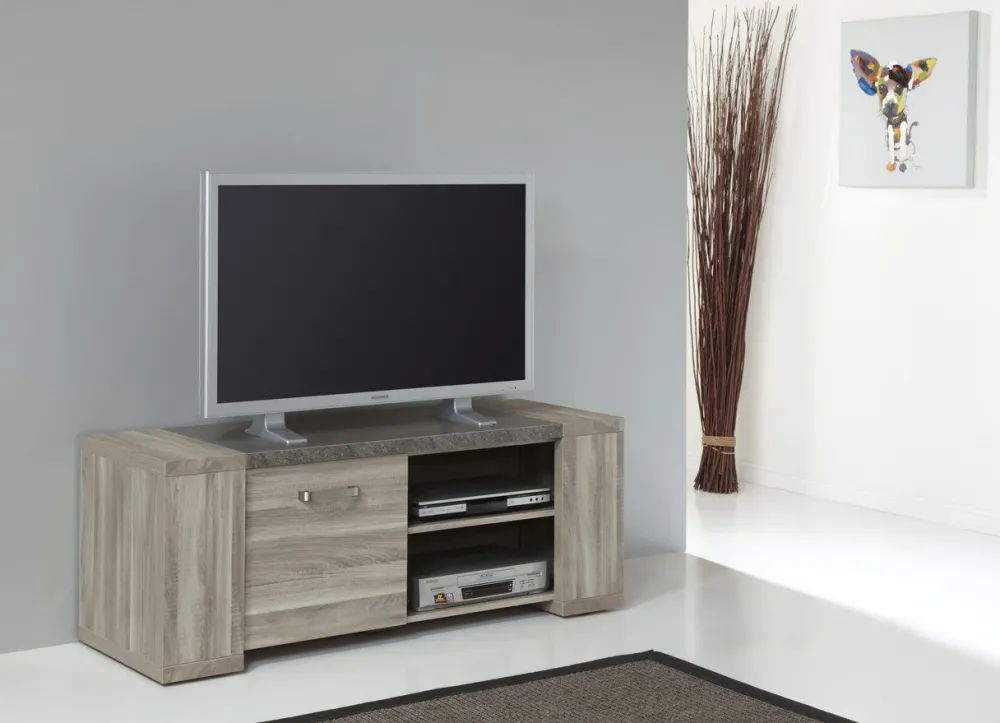meubar__tv_meubel_stone___0.webp Meubar - TV- Meubel Stone - TV1 - K437 - Spint eik grijs/Marmer - 140x55x50cm | Belga Meubelen Clearance