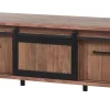 Meubar - TV-meubel Alcatraz - TV7 - K671 - Old teak/Matt black - 179x61x50cm | Belga Meubelen Outlet