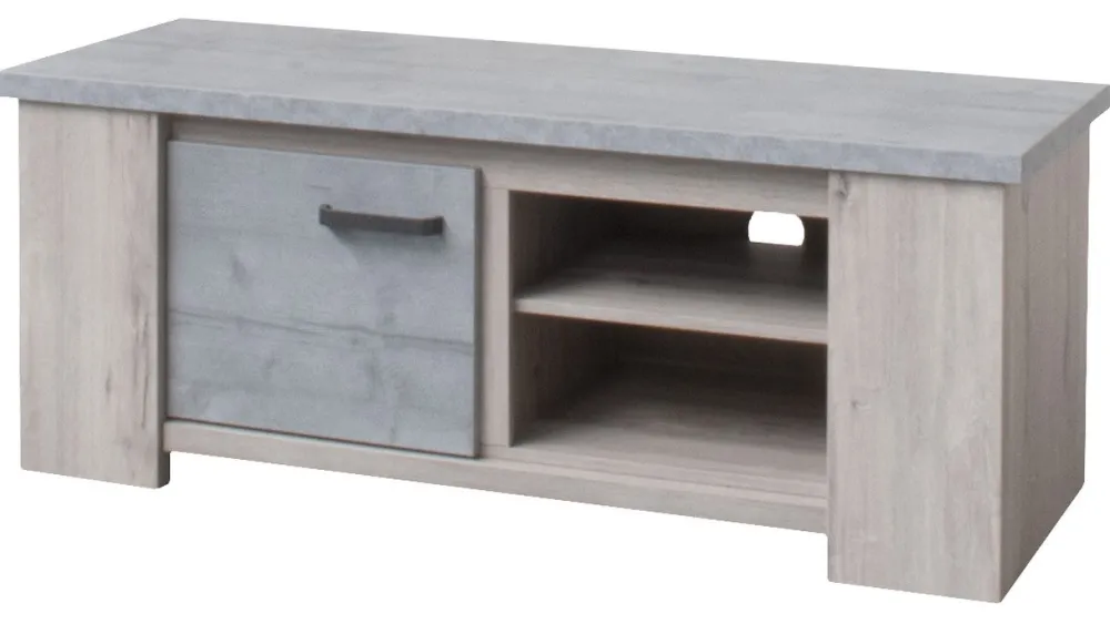 meubar__tvmeubel__courtra_0.webp Meubar - TV-meubel Courtrai - TV6 - K540B - Millenium eik licht grijs - 140x54x50cm | Belga Meubelen Hot