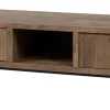 Meubar - TV-meubel Jaipur - TV7 - K671 - Old teak/Matt black - 159x48x50cm | Belga Meubelen Fashion